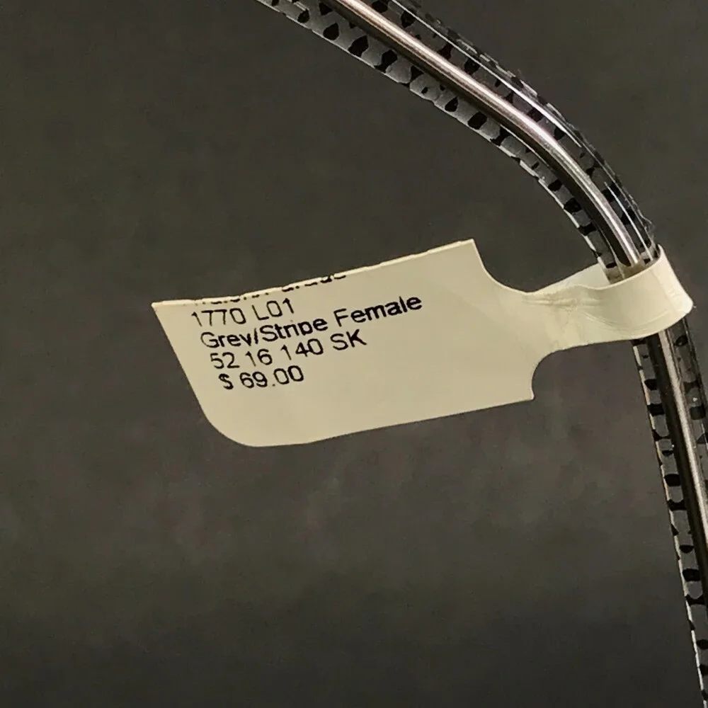 Parade Eyeglasses Frames Q-Series 1770 GREY STRIPE Cat Eye Full Rim 52-16-140